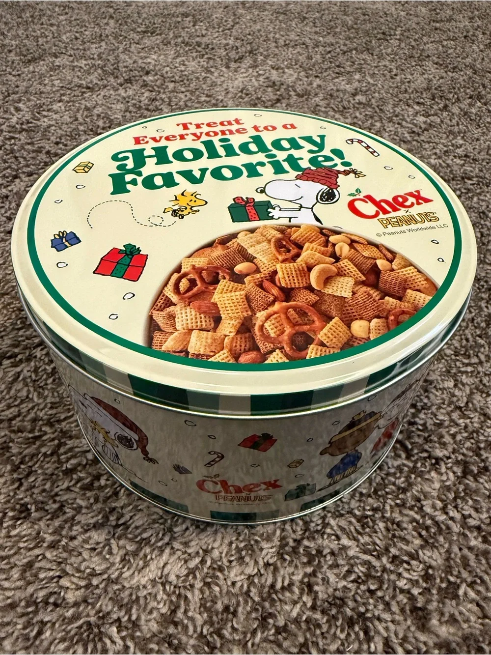 Classic Snoopy Peanuts Chex Mix Tin